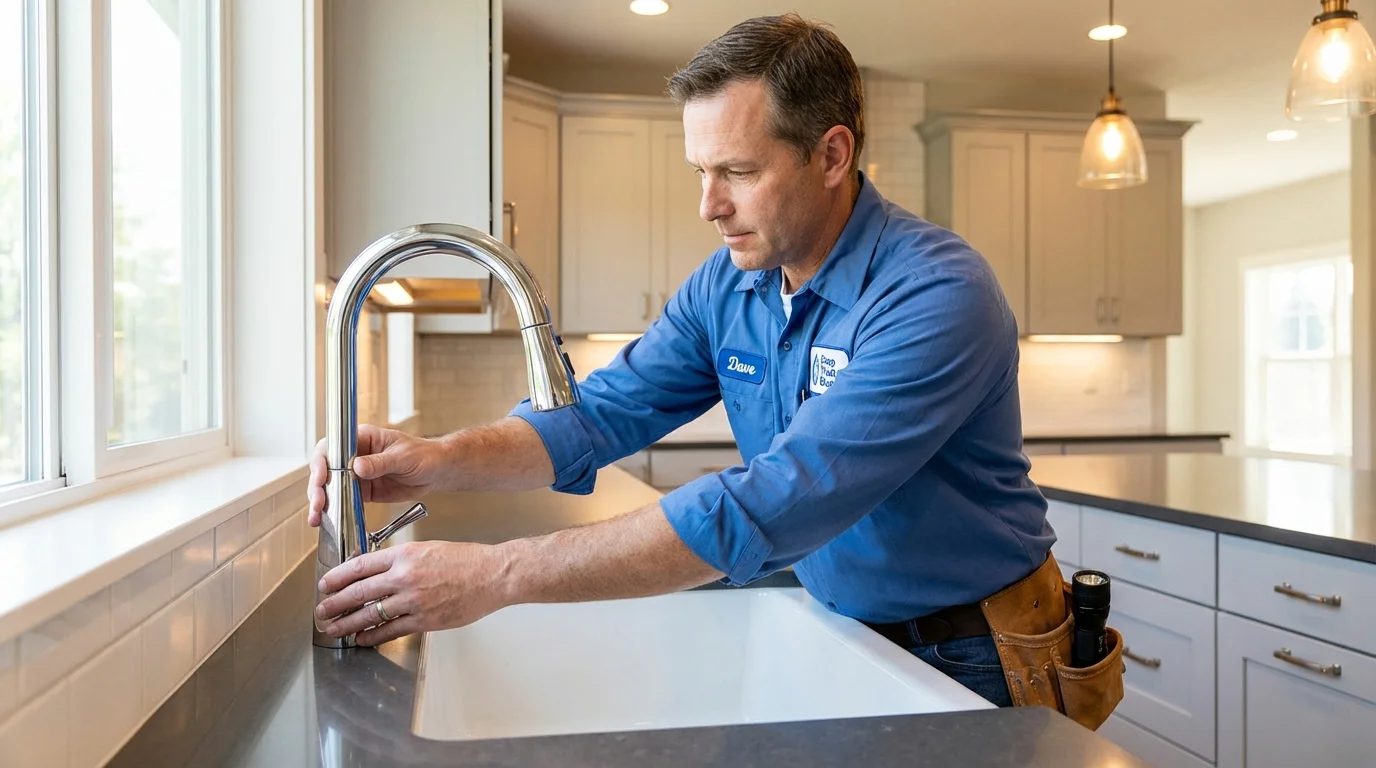 Kitchen faucet installation by Johns Plumbing LLC in Hopatcong